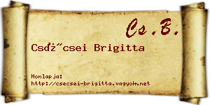 Csécsei Brigitta névjegykártya