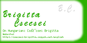 brigitta csecsei business card